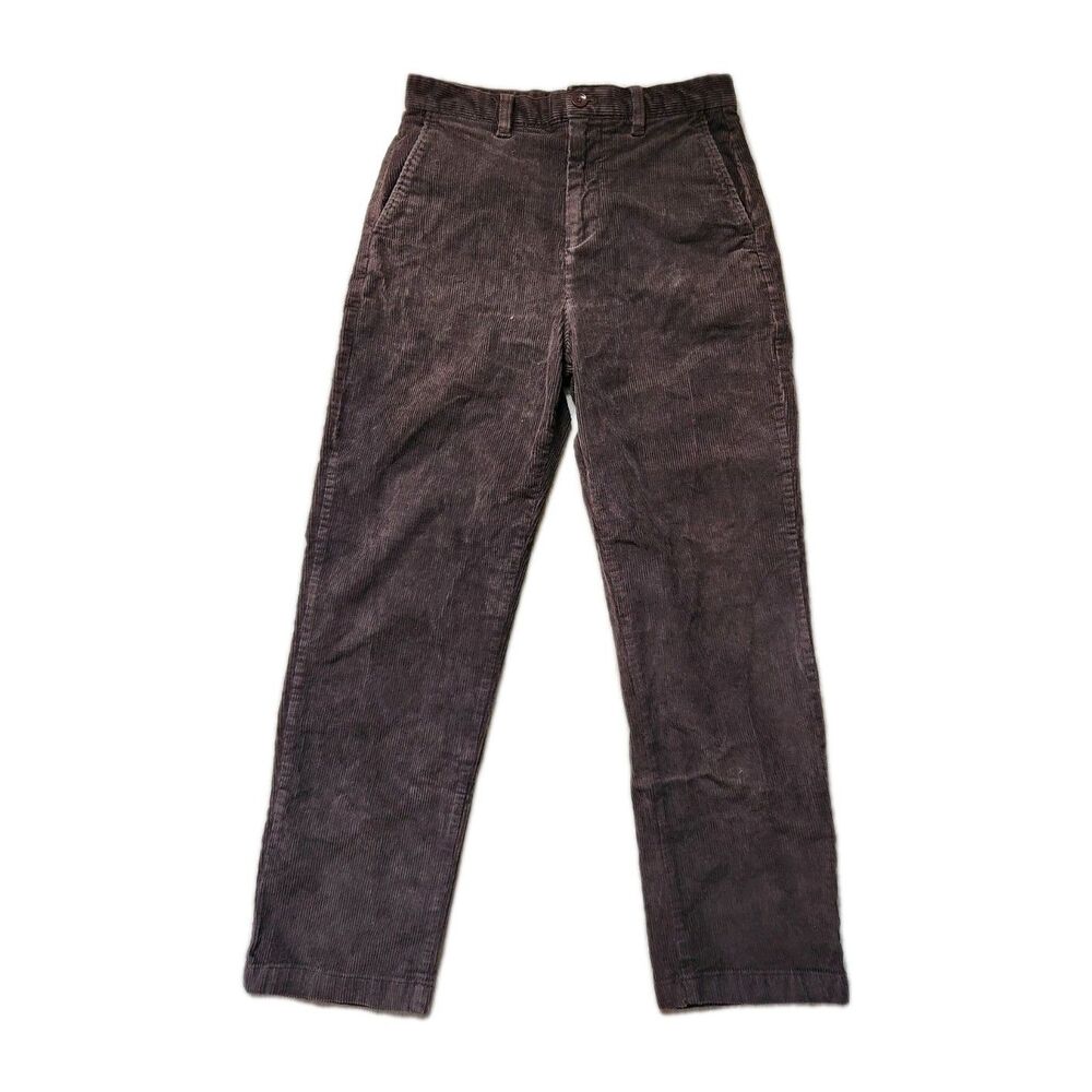 Gap Womens Corduroy Pants 28x30 Brown Straight Leg High Rise Stretch Casual EUC